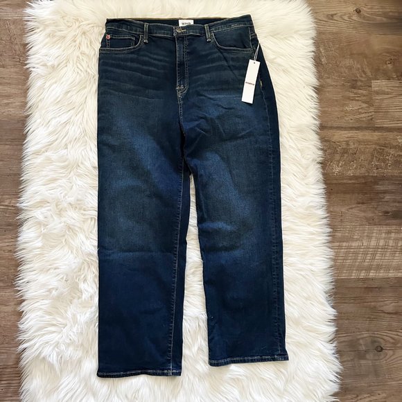NWT HUDSON Noa JEANS Size 31 Mid Rise Crop Straight Leg Effrie Wash Blue NEW - Picture 6 of 15